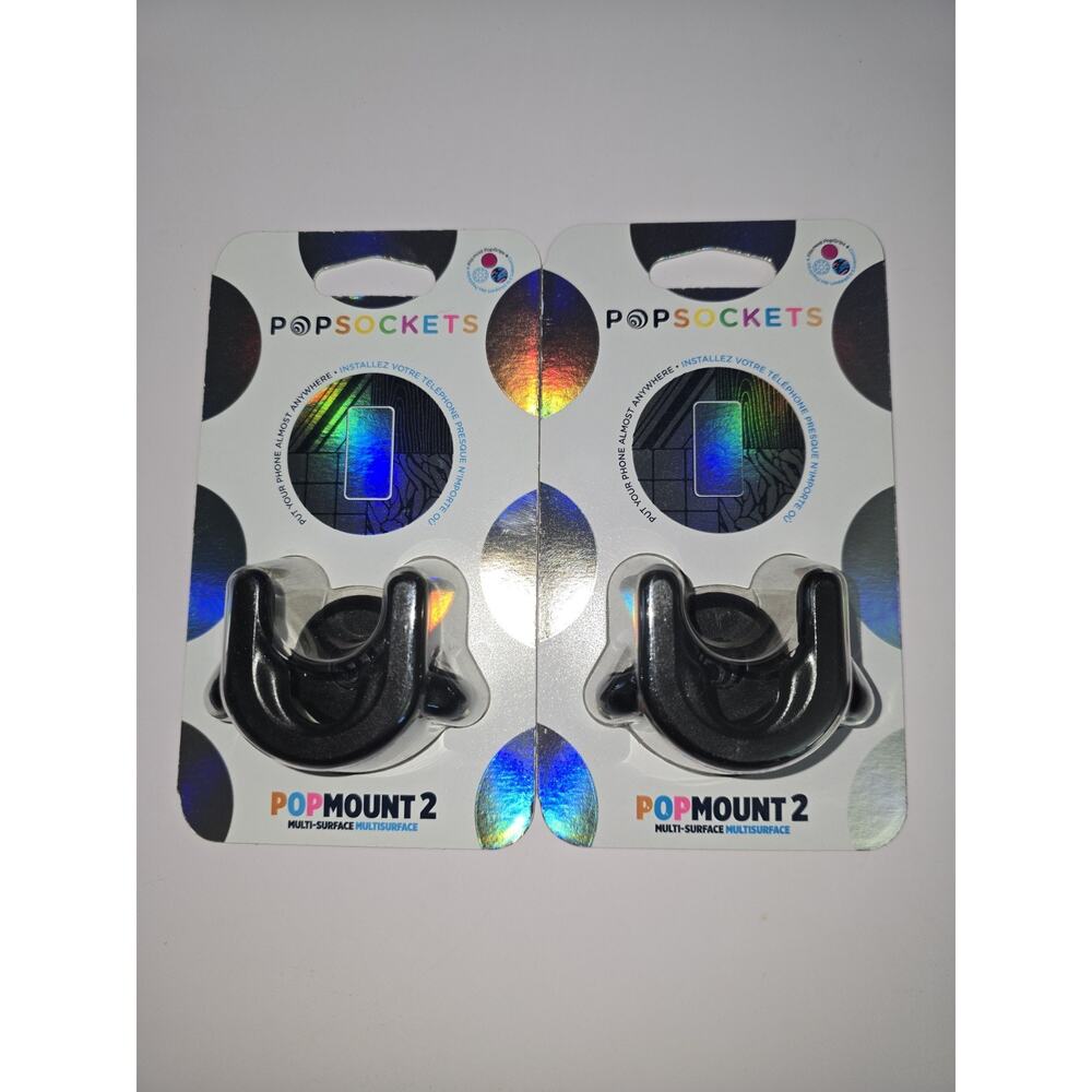 Lot Of 2 PopSockets Popmount 2 Multi Surface Phone Mount Clip Holders S16